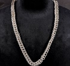 Silver Plated Brass Designer Chain Necklace for Men